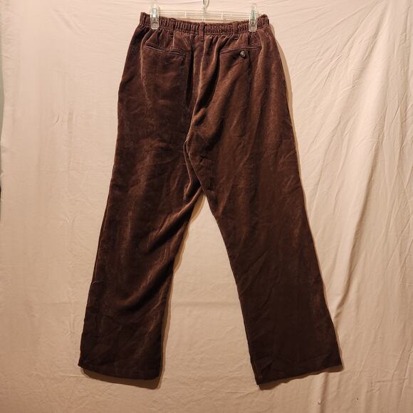 Vintage Stag Hill by Haband Corduroy Pants Brown & Black Elastic Waist 36/ L 29 - Picture 5 of 11